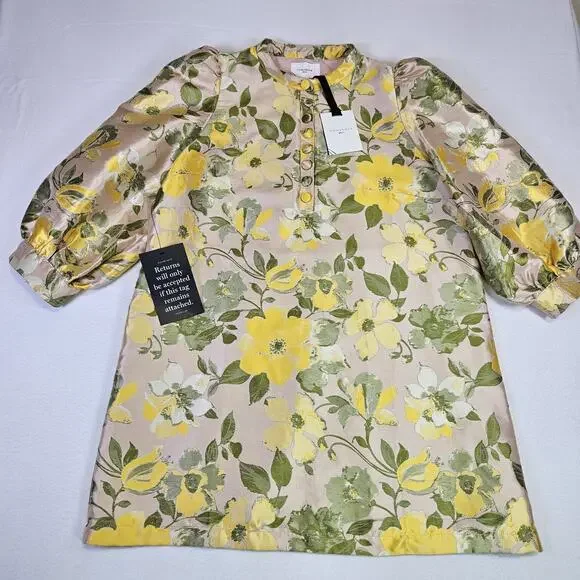 NWT Tuckernuck Pomander Place Dress XXL Daylily Jacquard Samantha Mini Floral - Picture 2 of 16